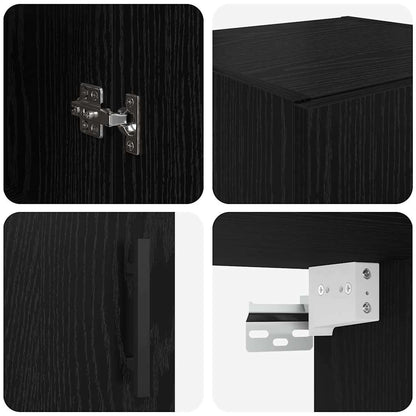 Pensile Rovere Nero 34,5 x 34 x 90 cm