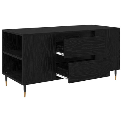 Tavolino da salotto con cassetto Rovere Nero 102 x 44,5 x 50 cm