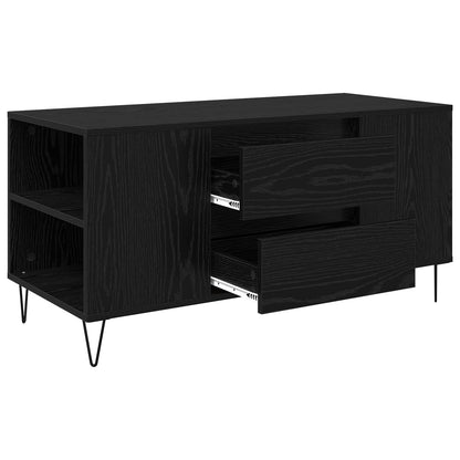 Tavolino da salotto con cassetto Rovere Nero 102 x 44,5 x 50 cm | homemem39