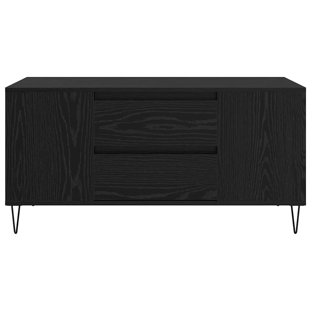 Tavolino da salotto con cassetto Rovere Nero 102 x 44,5 x 50 cm