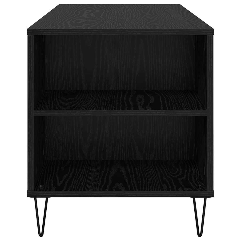 Tavolino da salotto con cassetto Rovere Nero 102 x 44,5 x 50 cm