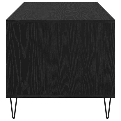Tavolino da salotto con cassetto Rovere Nero 90 x 49 x 45 cm