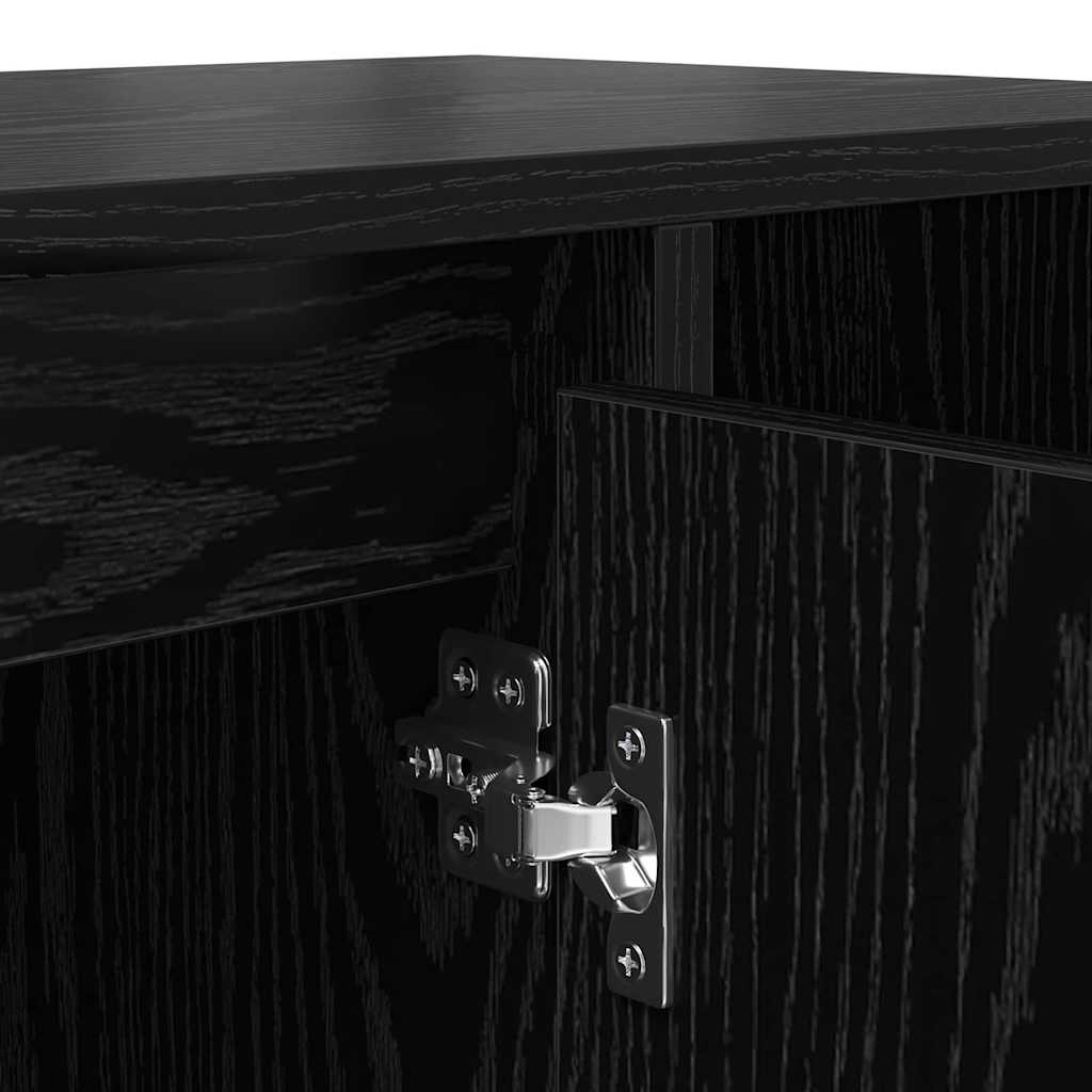 Mobile TV Rovere Nero 100 x 35 x 55 cm Legno multistrato