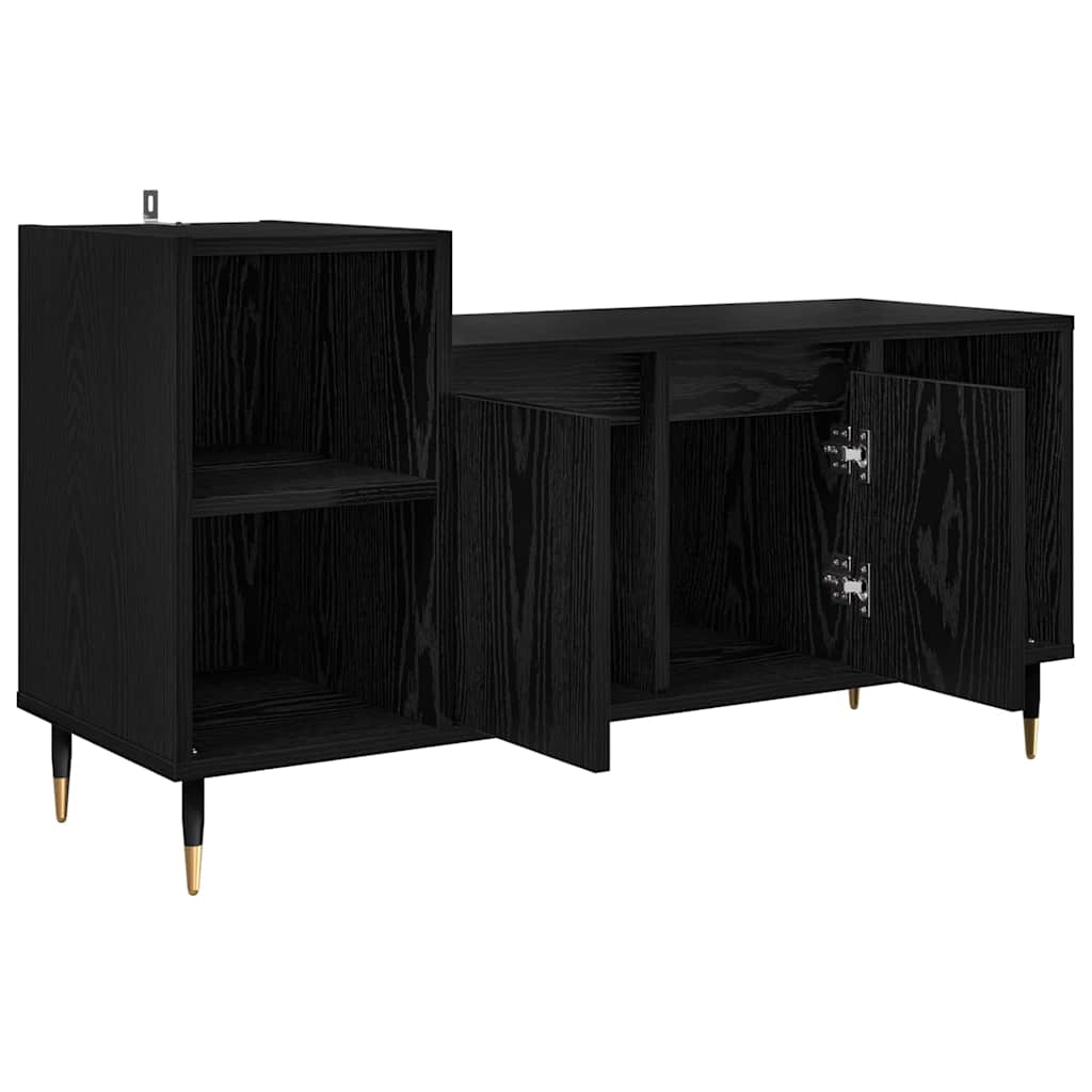 Mobile TV 100 x 35 x 55 cm Rovere Nero Legno ingegnerizzato