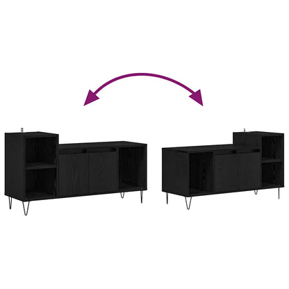 Mobile TV 100 x 35 x 55 cm Rovere Nero Legno ingegnerizzato