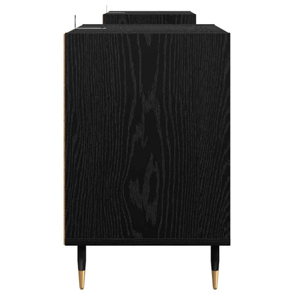 Mobile TV Rovere Nero 160 x 35 x 55 cm Legno multistrato