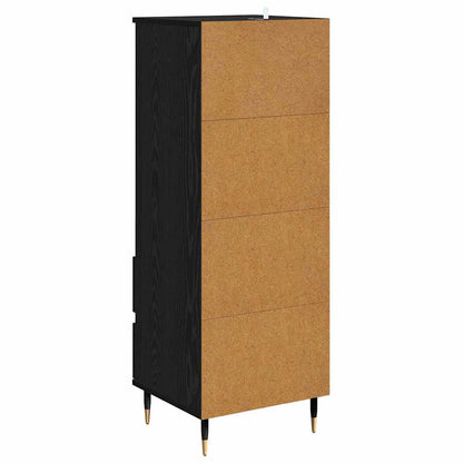 Credenza Rovere Nero 40 x 36 x 110 cm Legno multistrato