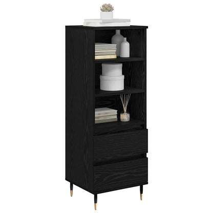 Credenza Rovere Nero 40 x 36 x 110 cm Legno multistrato