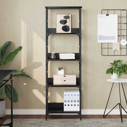 Libreria Rovere Nero 50 x 33 x 153 cm Legno multistrato | homemem39