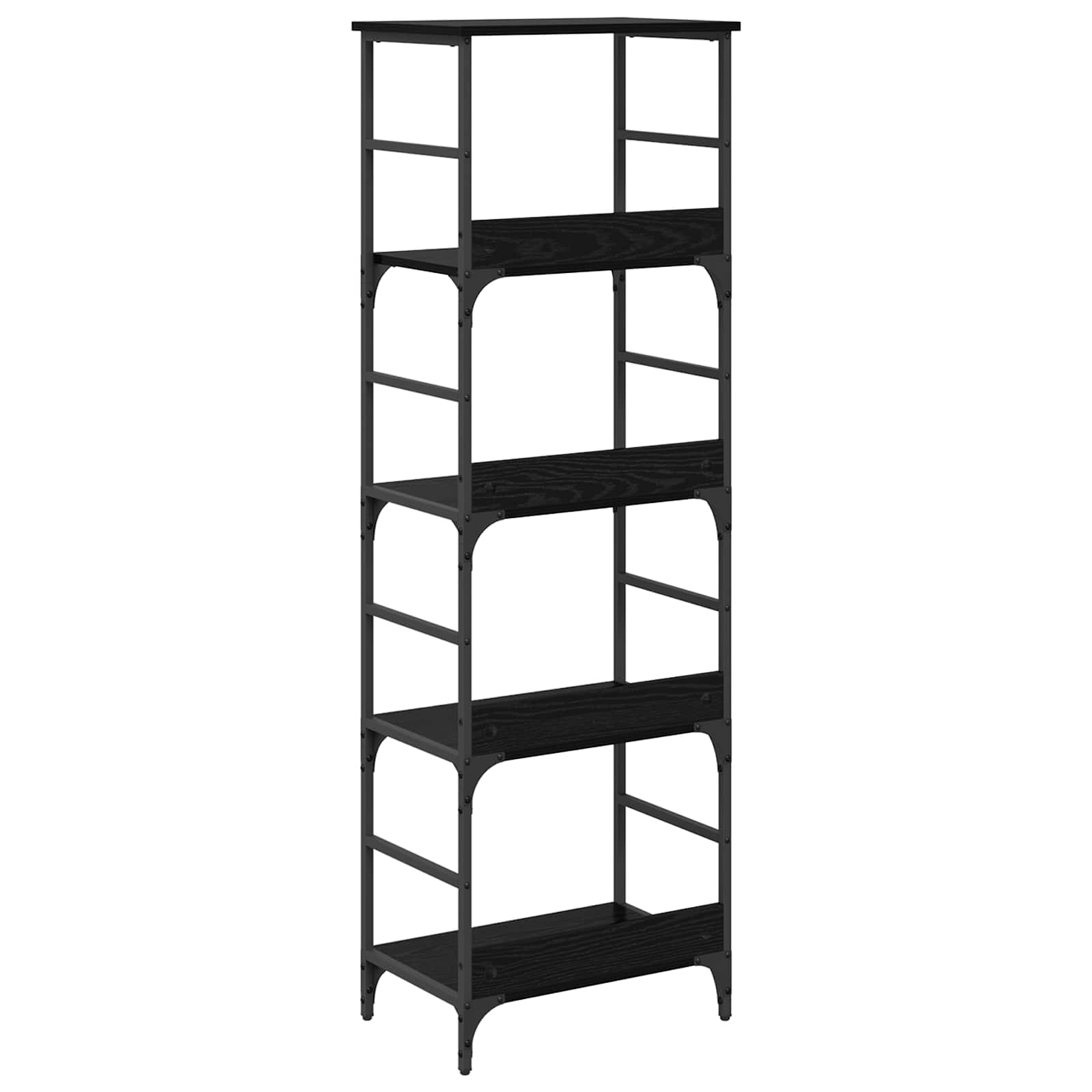 Libreria Rovere Nero 50 x 33 x 153 cm Legno multistrato | homemem39