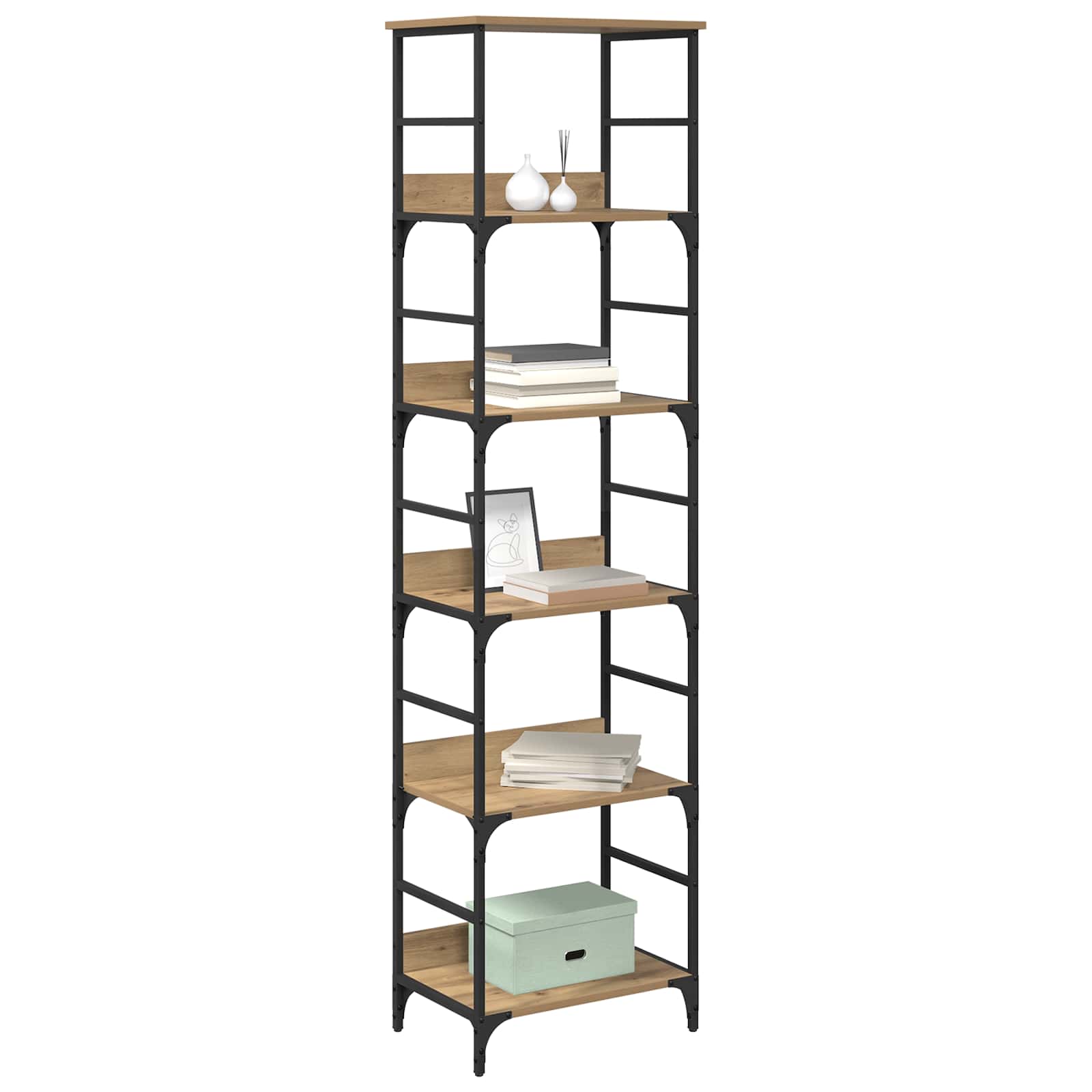 Libreria 5 livelli 50 x 33 x 188,5 cm Legno multistrato | homemem39