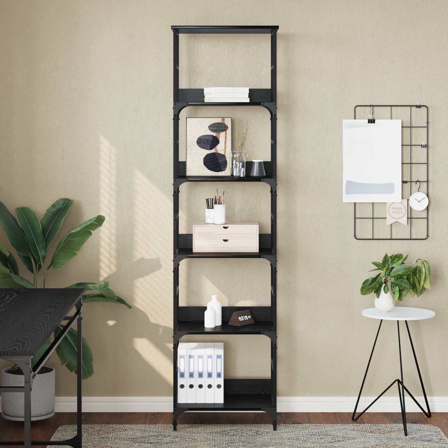 Libreria Rovere Nero 50 x 33 x 188,5 cm Legno multistrato | homemem39