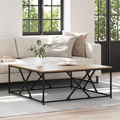 Tavolino da salotto rovere artigianale 100 x 100 x 40 cm