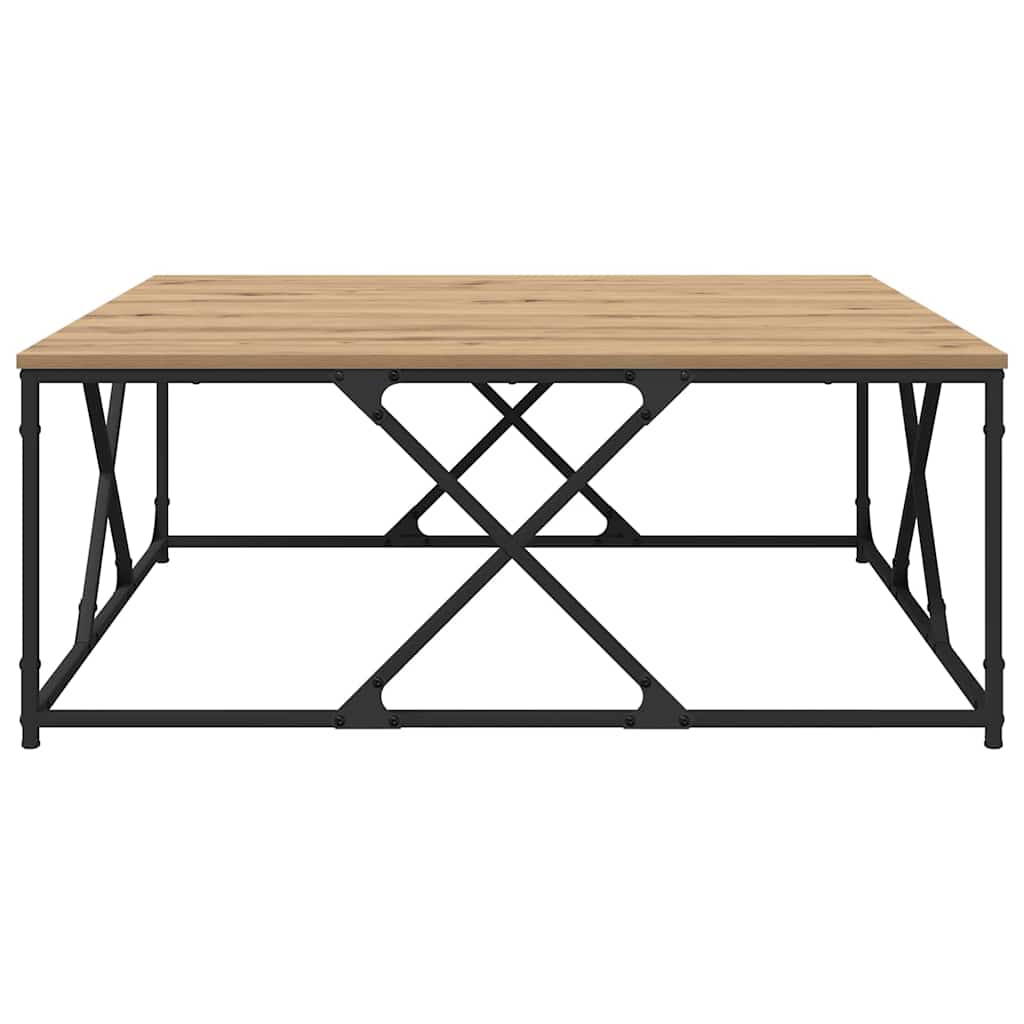 Tavolino da salotto rovere artigianale 100 x 100 x 40 cm