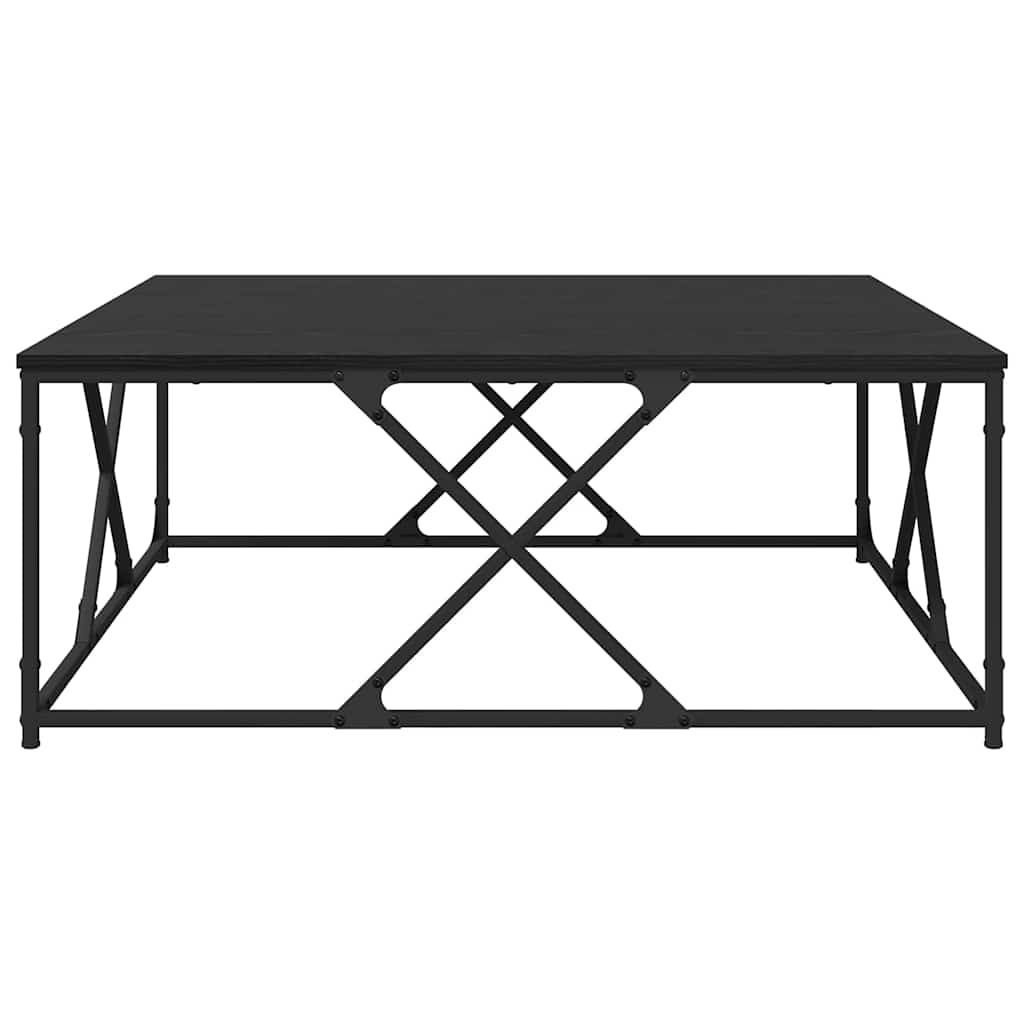 Tavolino da salotto Rovere nero 100 x 100 x 40 cm