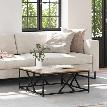 Tavolino da salotto rovere artigianale 70 x 70 x 30 cm