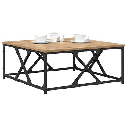 Tavolino da salotto rovere artigianale 70 x 70 x 30 cm