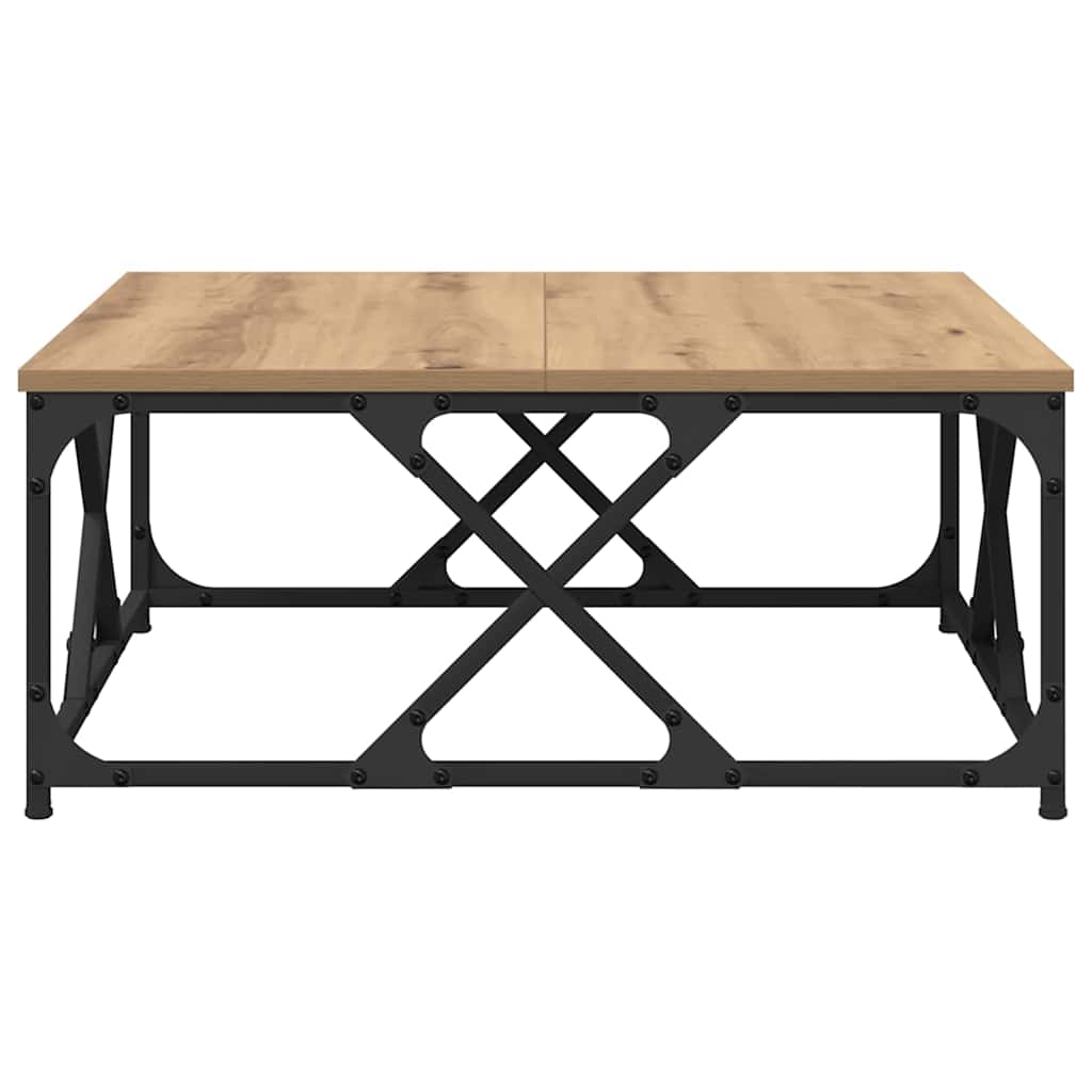 Tavolino da salotto rovere artigianale 70 x 70 x 30 cm