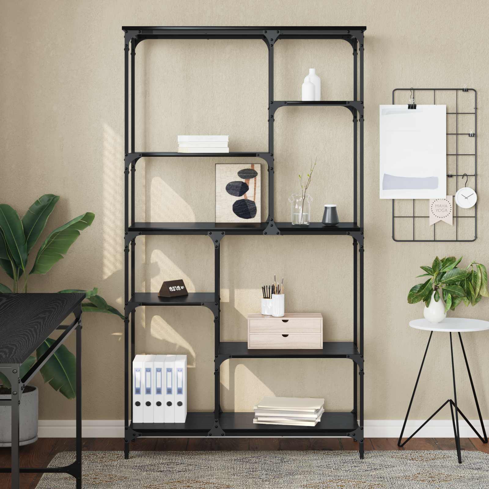 Libreria Rovere Nero 99 x 35,5 x 176 cm Legno multistrato | homemem39