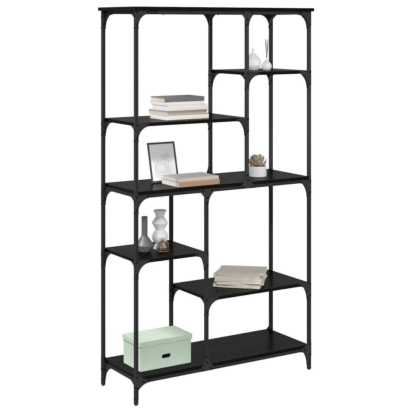 Libreria Rovere Nero 99 x 35,5 x 176 cm Legno multistrato | homemem39