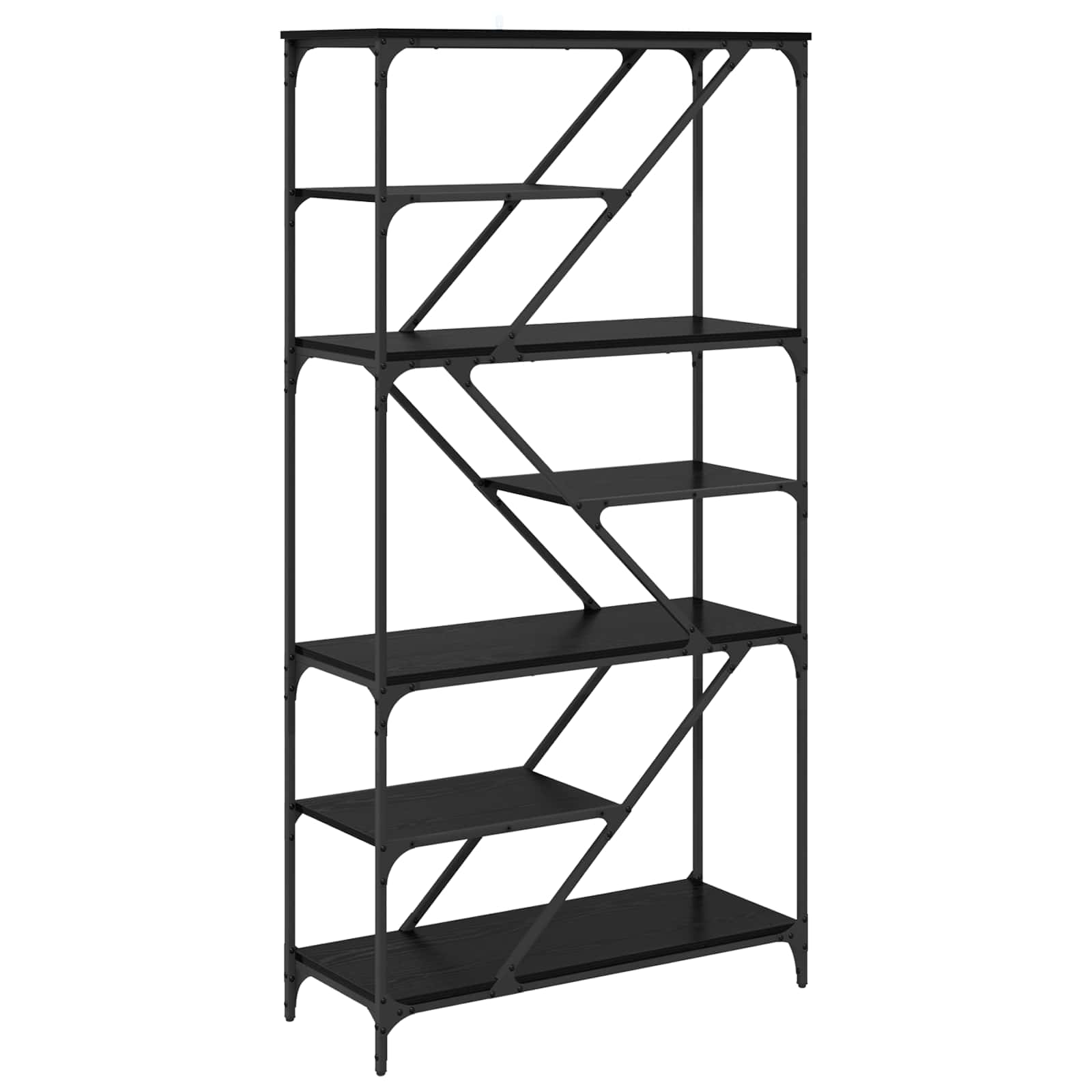 Libreria Rovere Nero 91 x 36 x 176 cm Legno multistrato | homemem39