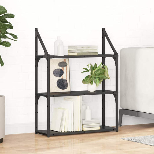 Scaffale da parete Rovere Nero 60 x 21 x 78,5 cm