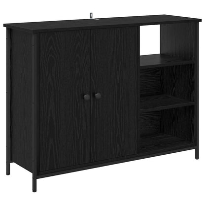 Credenza Rovere Nero 100 x 33 x 75 cm Legno multistrato