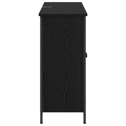 Credenza Rovere Nero 100 x 33 x 75 cm Legno multistrato
