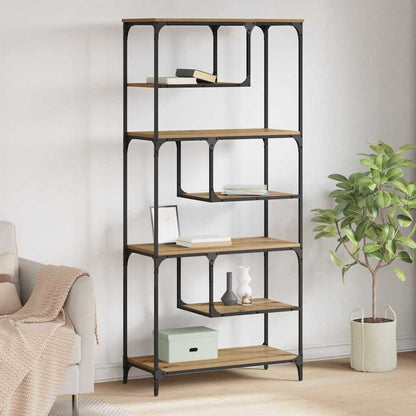 Libreria rovere artigianale 81 x 36 x 176 cm Legno multistrato