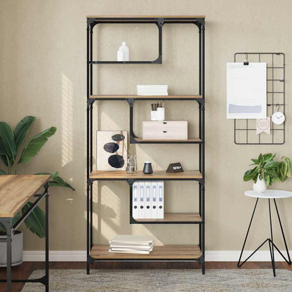 Libreria rovere artigianale 81 x 36 x 176 cm Legno multistrato