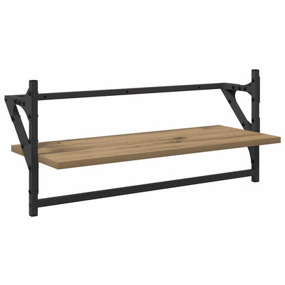 Set mensole da parete 6 pcs Rovere artigianale 100 x 25 x 30 cm