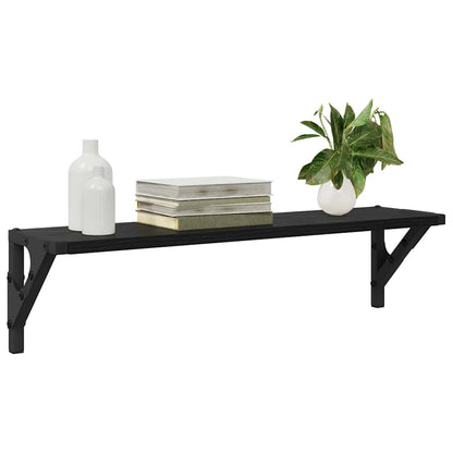 Scaffali da parete 2 pcs Rovere Nero 60 x 15 x 15,5 cm