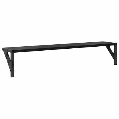 Scaffali da parete 2 pcs Rovere Nero 80 x 15 x 15,5 cm