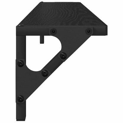 Scaffali da parete 2 pcs Rovere Nero 80 x 15 x 15,5 cm