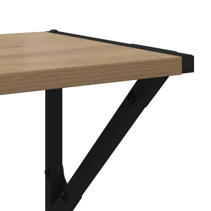 Scaffali da parete 2 pcs Rovere artigianale 60 x 25 x 25,5 cm