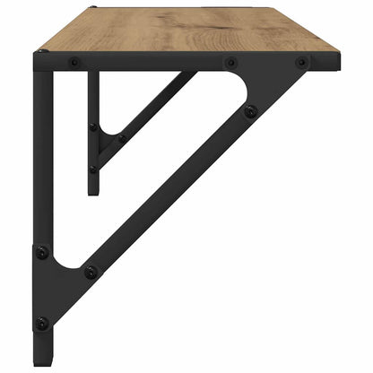 Scaffali da parete 2 pcs Rovere artigianale 60 x 25 x 25,5 cm