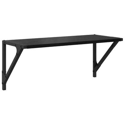 Scaffali da parete 2 pcs Rovere Nero 60 x 25 x 25,5 cm