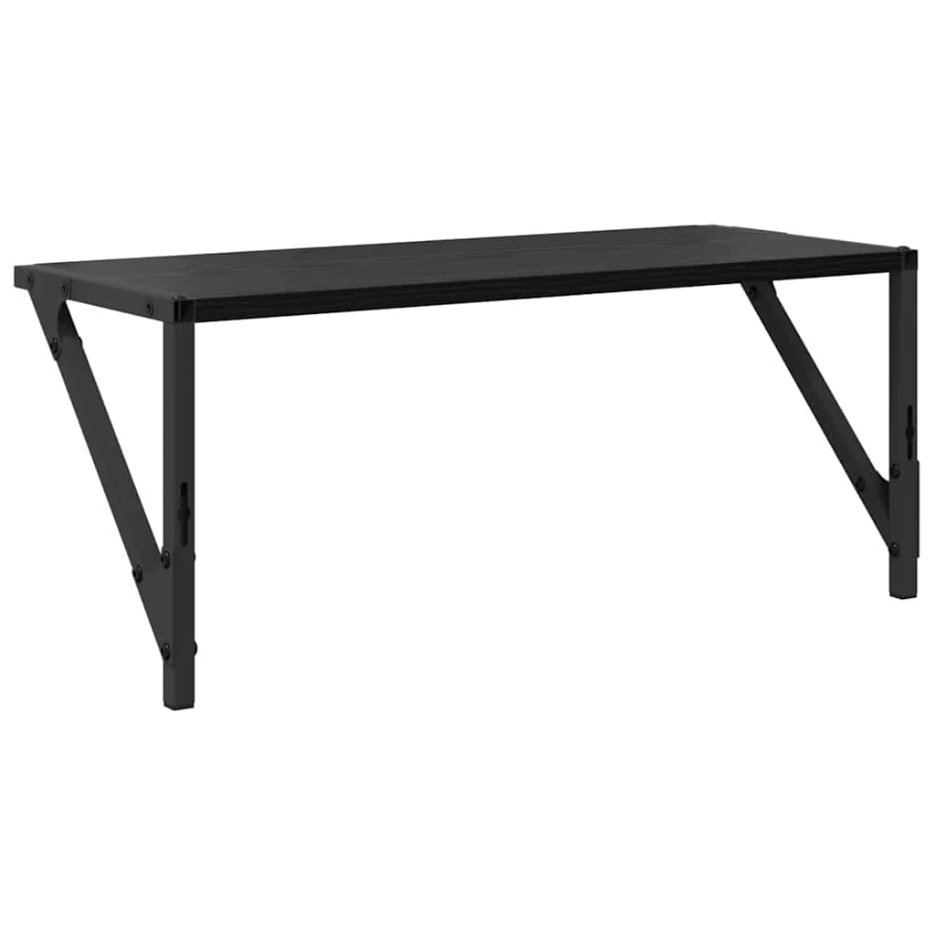 Scaffali da parete 2 pcs Rovere Nero 60 x 25 x 25,5 cm