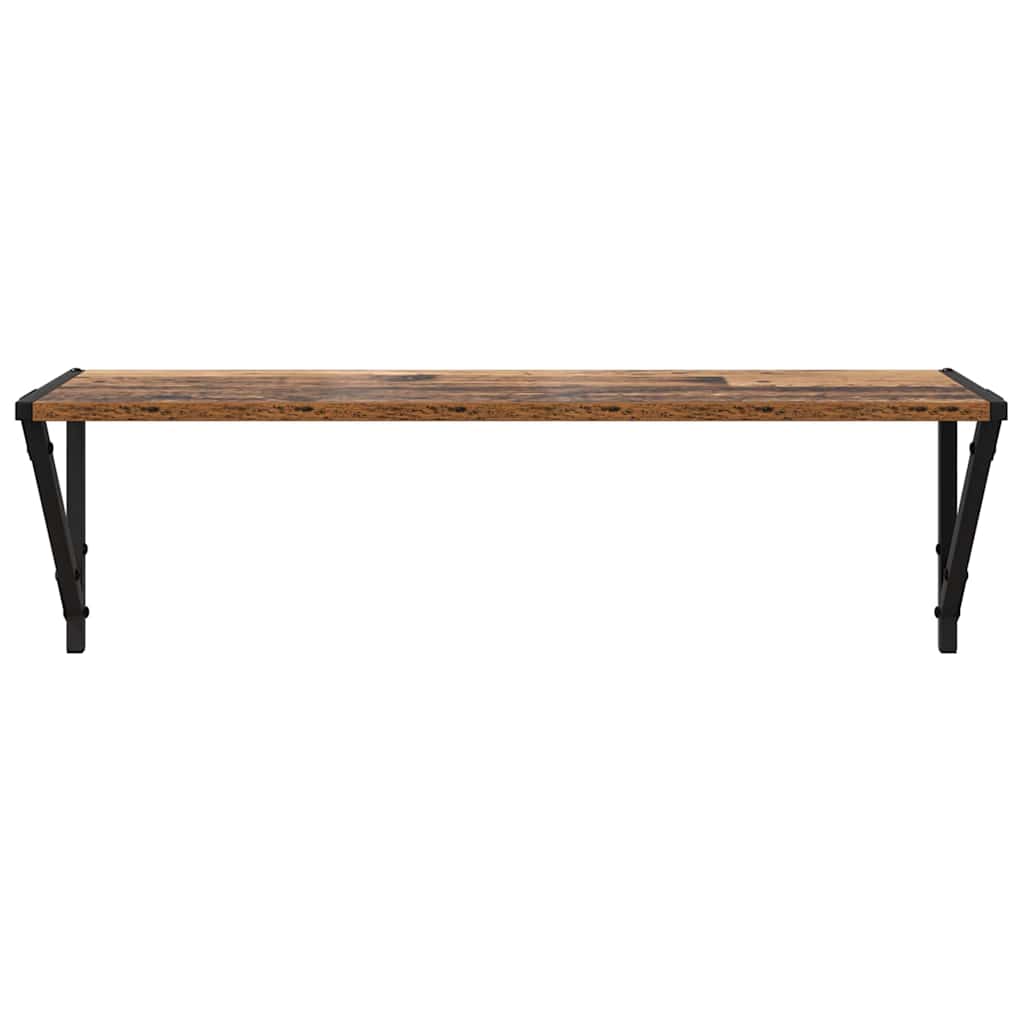 Scaffali da parete 2 pcs Legno vecchio 80 x 25 x 25,5 cm
