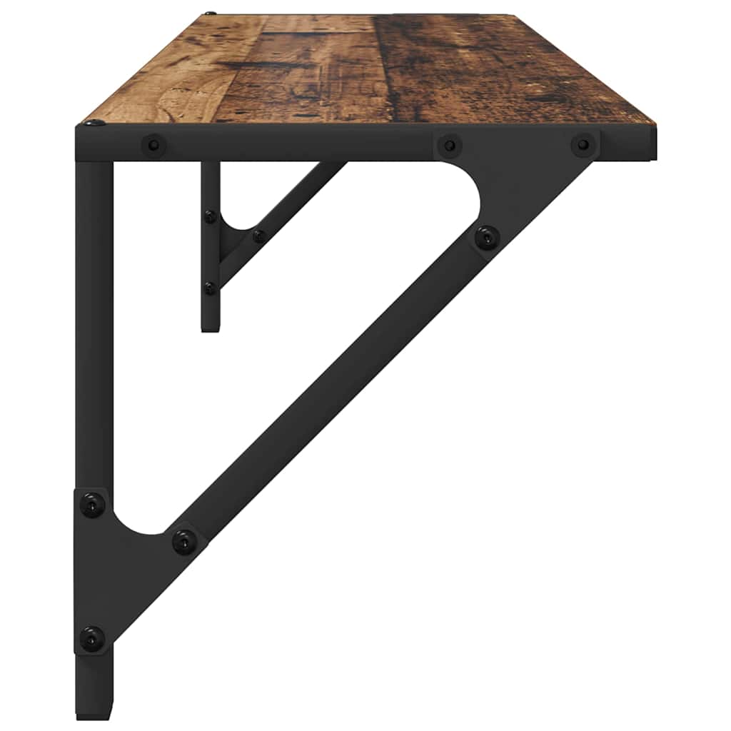 Scaffali da parete 2 pcs Legno vecchio 80 x 25 x 25,5 cm