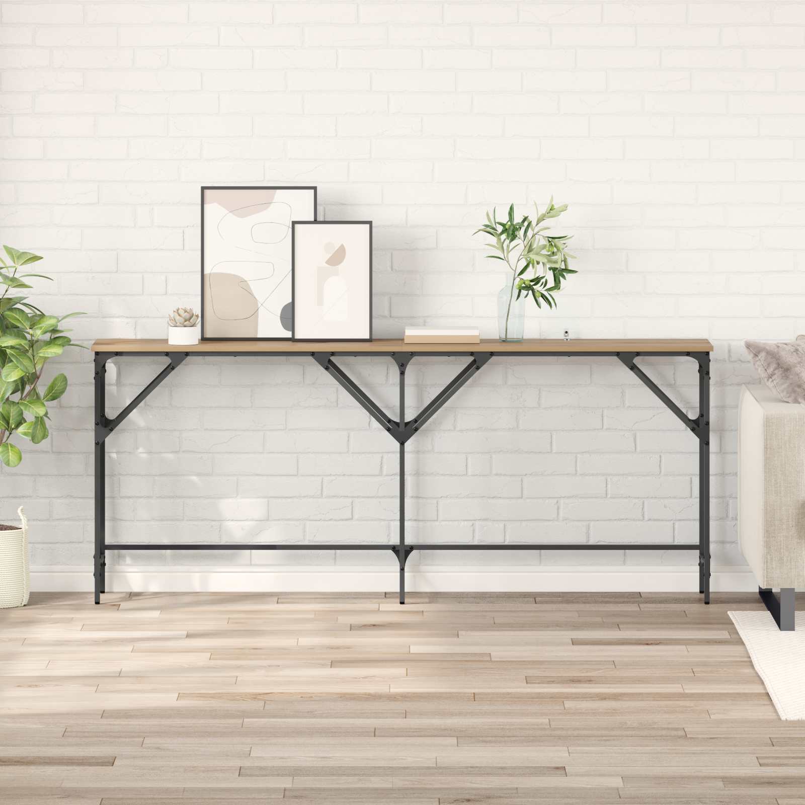 Tavolo consolle Rovere artigianale 180 x 30 x 75 cm | homemem39