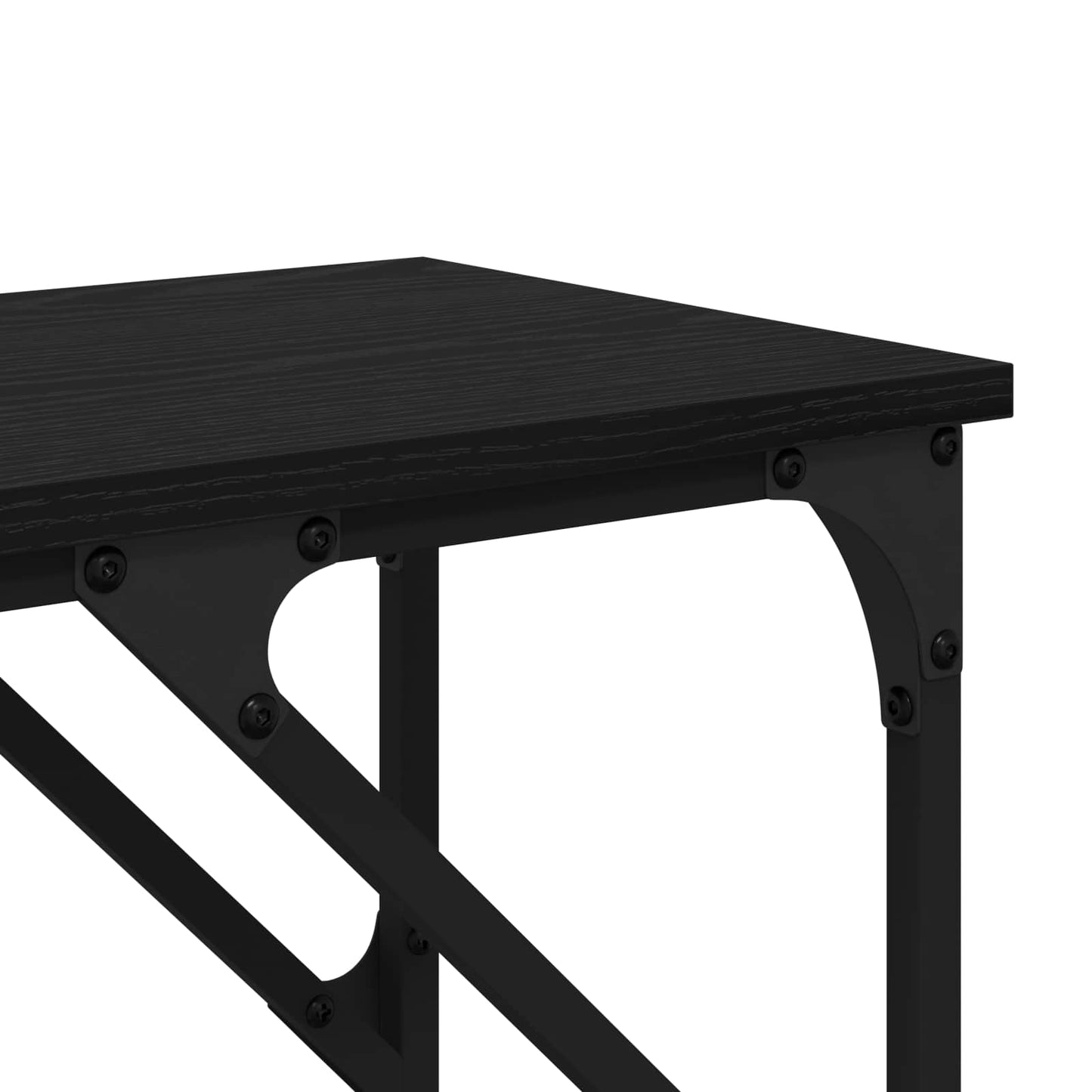 Tavolo consolle Rovere Nero 180 x 30 x 75 cm Legno multistrato | homemem39