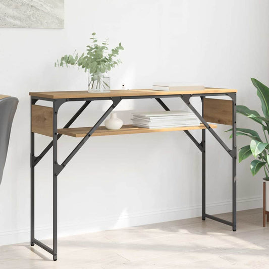 TavoloConsolle Rovere artigianale 105x30x75cm Legno multistrato