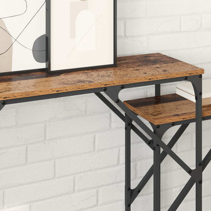 Tavolo consolle 2 pcs Legno vecchio 100 x 28 x 75 cm | homemem39