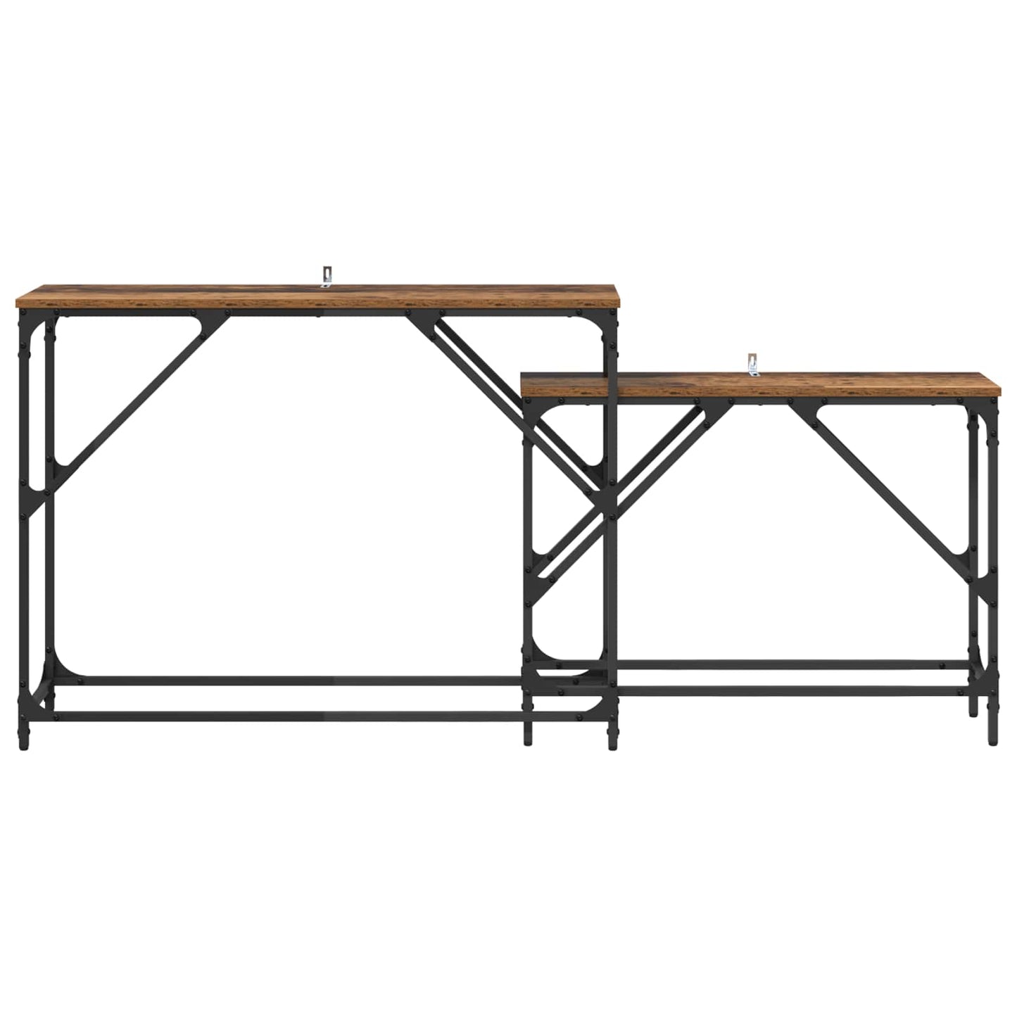 Tavolo consolle 2 pcs Legno vecchio 100 x 28 x 75 cm | homemem39