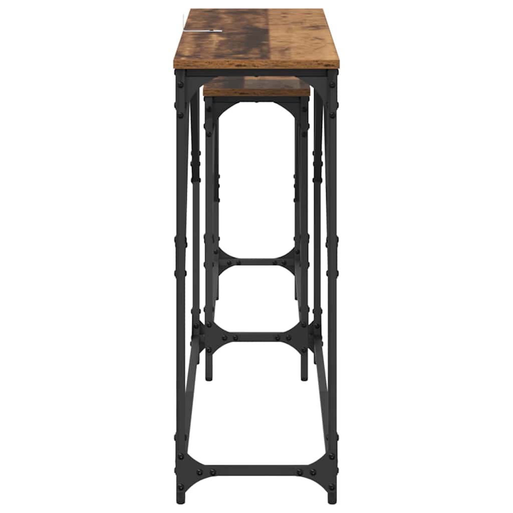 Tavolo consolle 2 pcs Legno vecchio 100 x 28 x 75 cm