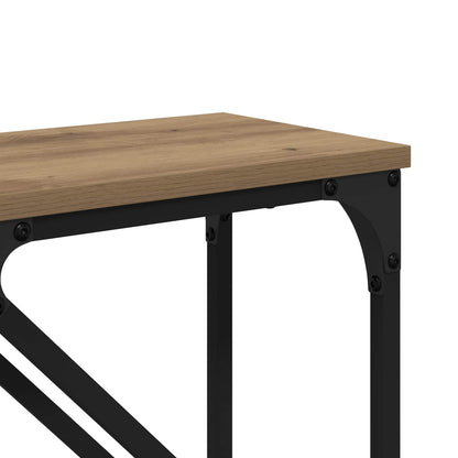 Tavolo consolle 2 pz Rovere artigianale 100 x 28 x 75 cm | homemem39