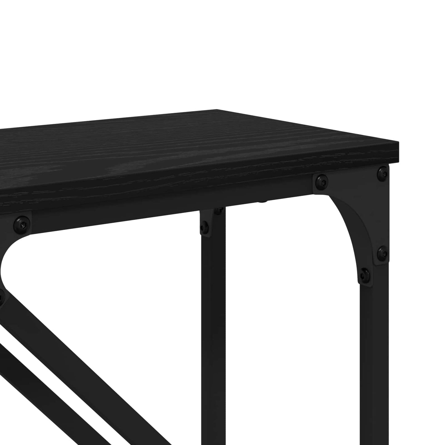 Tavolo consolle 2 pcs Rovere Nero 100 x 28 x 75 cm | homemem39
