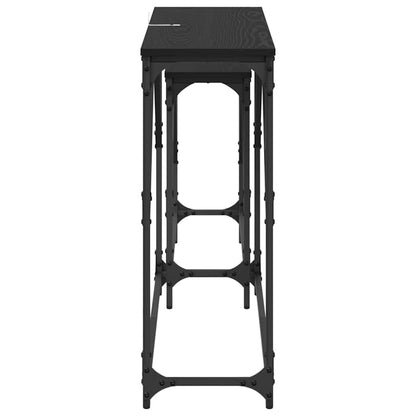 Tavolo consolle 2 pcs Rovere Nero 100 x 28 x 75 cm