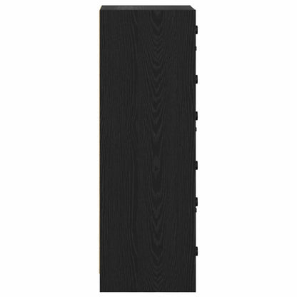 Credenza Rovere Nero 35 x 37 x 109 cm Legno multistrato